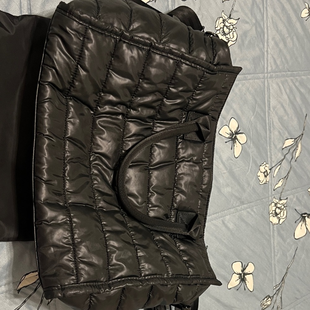 BCBGeneration Black Quilted Tote Bag